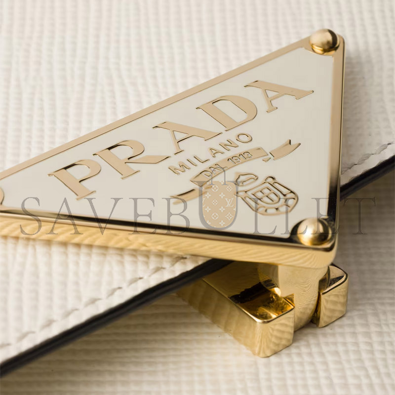 PRADA SAFFIANO LEATHER FLAP SHOULDER BAG 1BD320 (22*15*6cm)